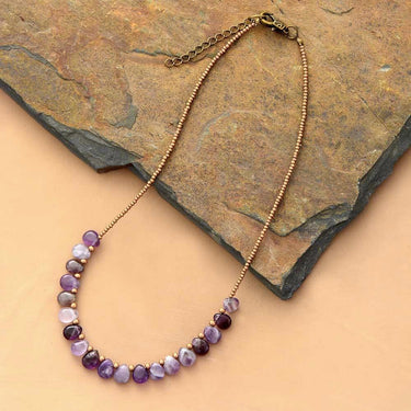 Provence Amethyst Beads Necklace-Your Soul Place